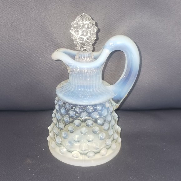 Antique Fenton Hobnail Opalescent Cruet/Perfume Decanter - Picture 5 of 7